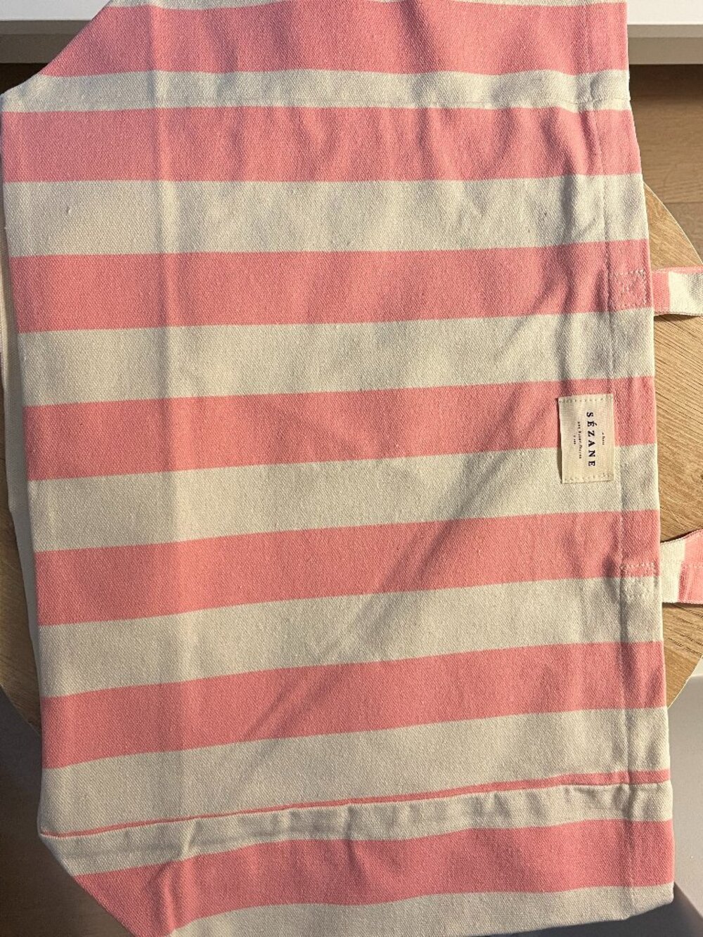 Sezane Stripes Totebag pink - Picture 2 of 4